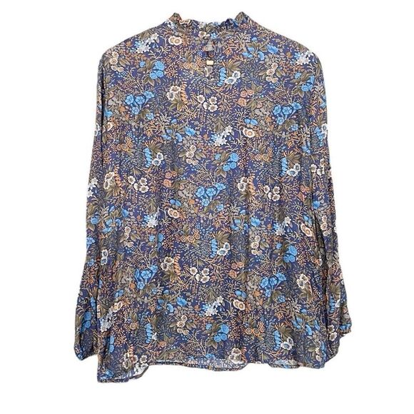 J. McLaughlin NWT Viola Silk Blouse Floral Size XL - Picture 8 of 9